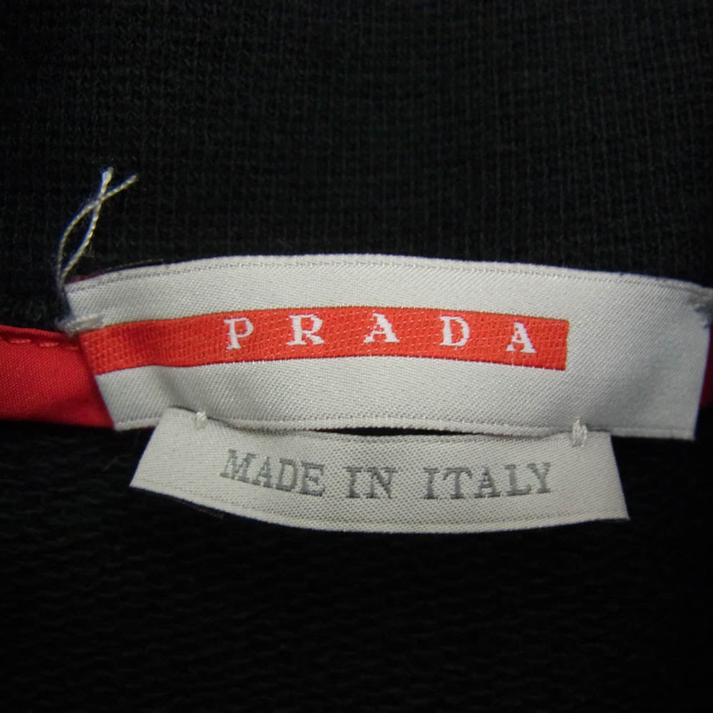 PRADA SPORTS プラダスポーツ 00s ロゴ ダブルジップ スウェット トレーナー ブラック系 M【中古】