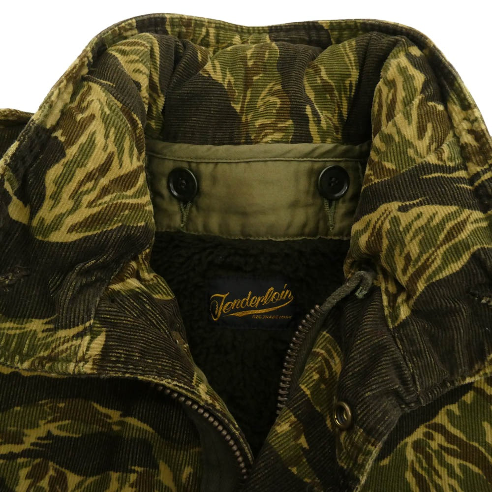 TENDERLOIN テンダーロイン T-M-65 M-65 CORDUROY コーデュロイ ライナー付 ジャケット カーキ系 XS【美品】【中古】
