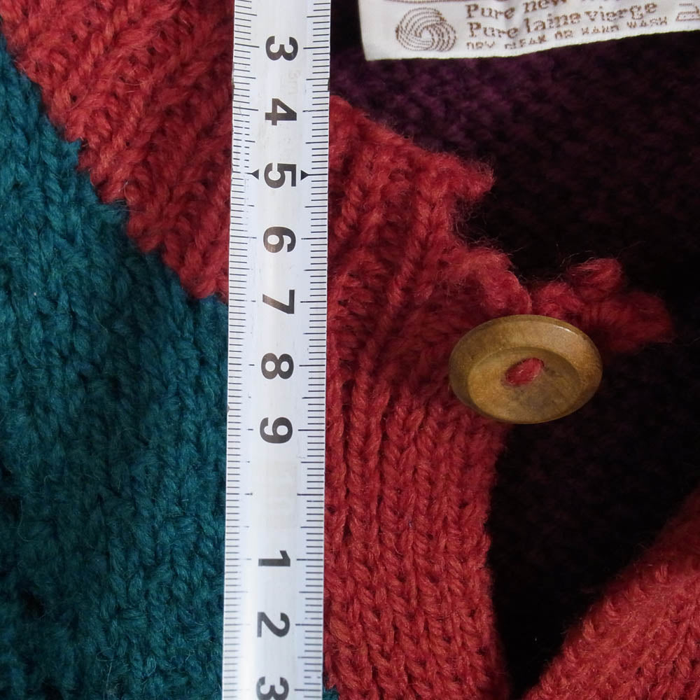 INVERALLAN インバーアラン 4A CREW NECK CARDIGAN 茶タグ アランニット ノーカラー クルーネック カーディガン マルチカラー系 サイズ表記なし【中古】