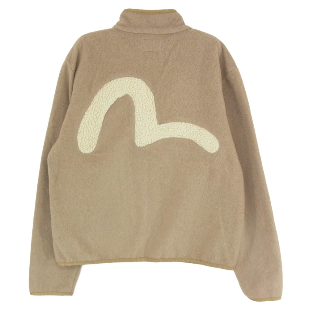 EVISU エヴィス カモメ ロゴ ジップ アップ フリース ジャケット ブラウン系 38【中古】