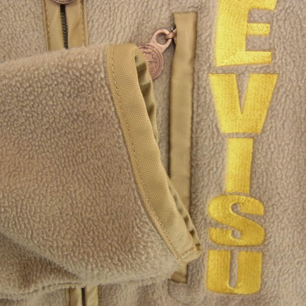 EVISU エヴィス カモメ ロゴ ジップ アップ フリース ジャケット ブラウン系 38【中古】
