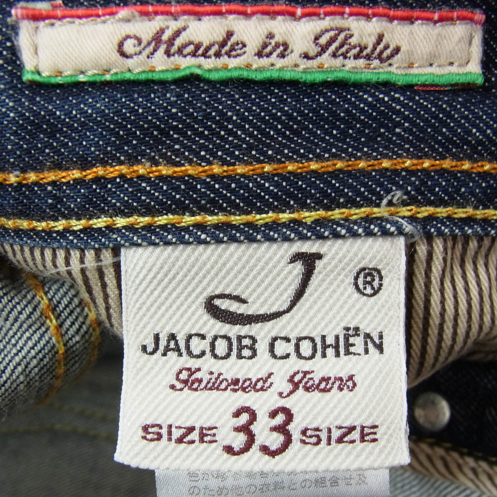 JACOB COHEN ヤコブコーエン イタリア製 ボタンフライ デニム パンツ インディゴブルー系 33【中古】