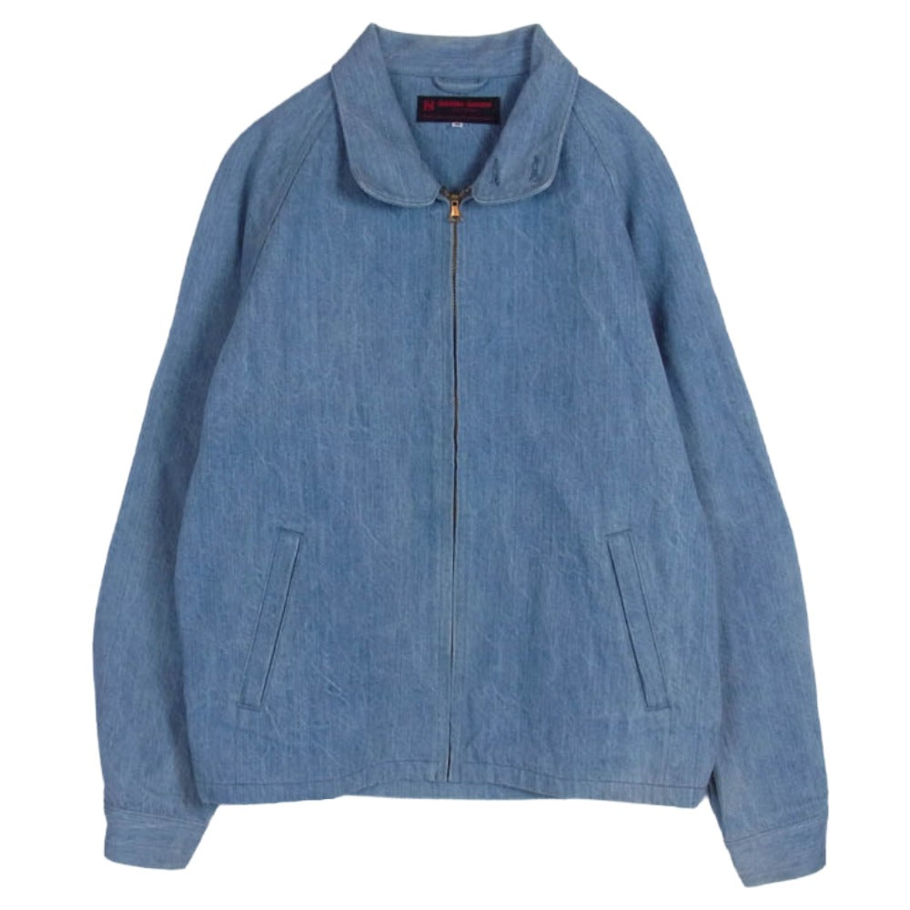 EVISU エヴィス デニム スウィング トップ ジップ アップ ジャケット ライトブルー系 38【中古】