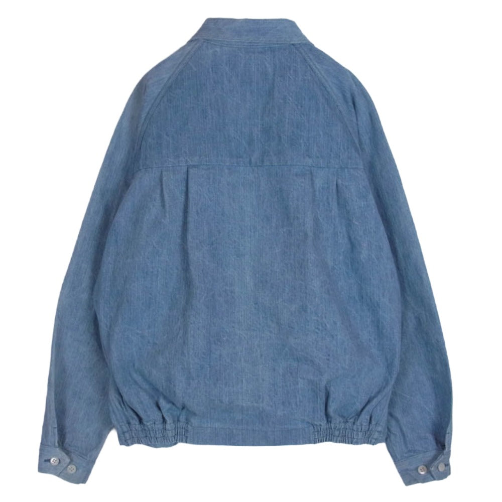 EVISU エヴィス デニム スウィング トップ ジップ アップ ジャケット ライトブルー系 38【中古】