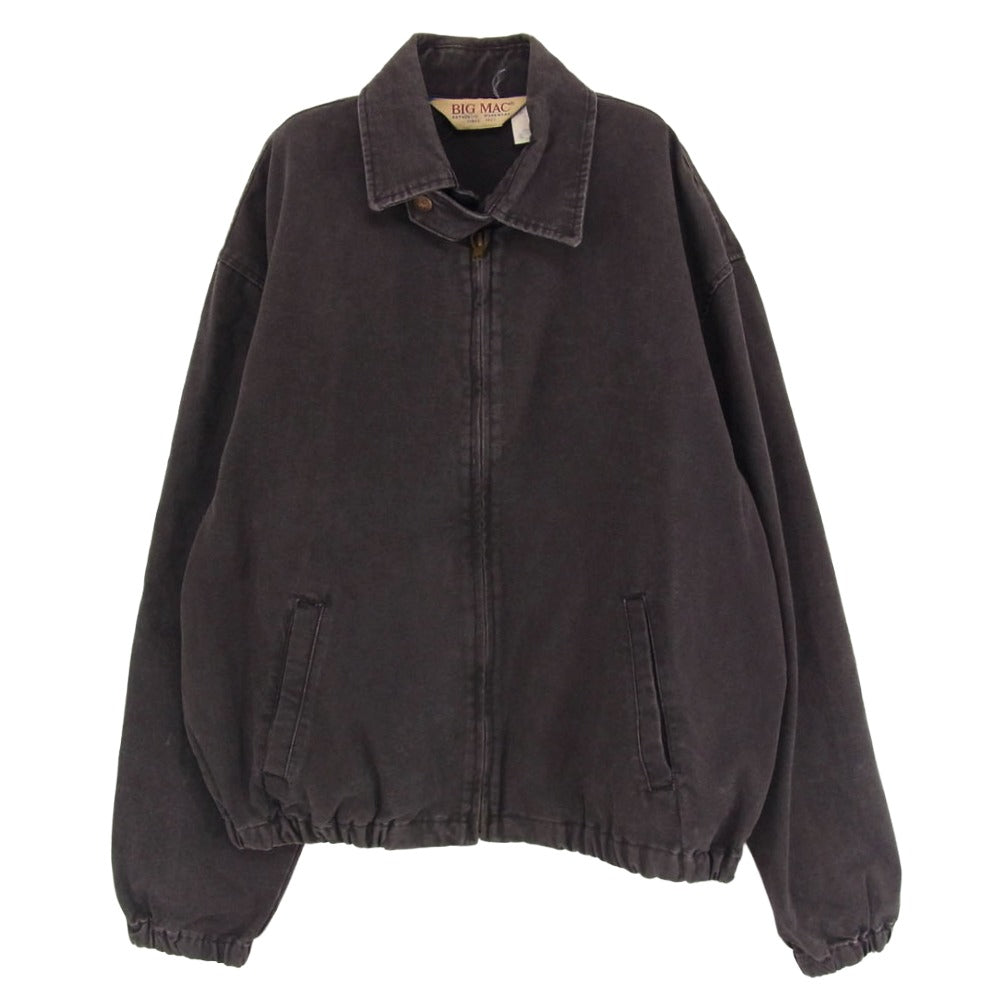 BIG MAC ビッグマック USA製 Vintage ヴィンテージ 80s ジップ アップ ワーク ジャケット ブラック系 42【中古】