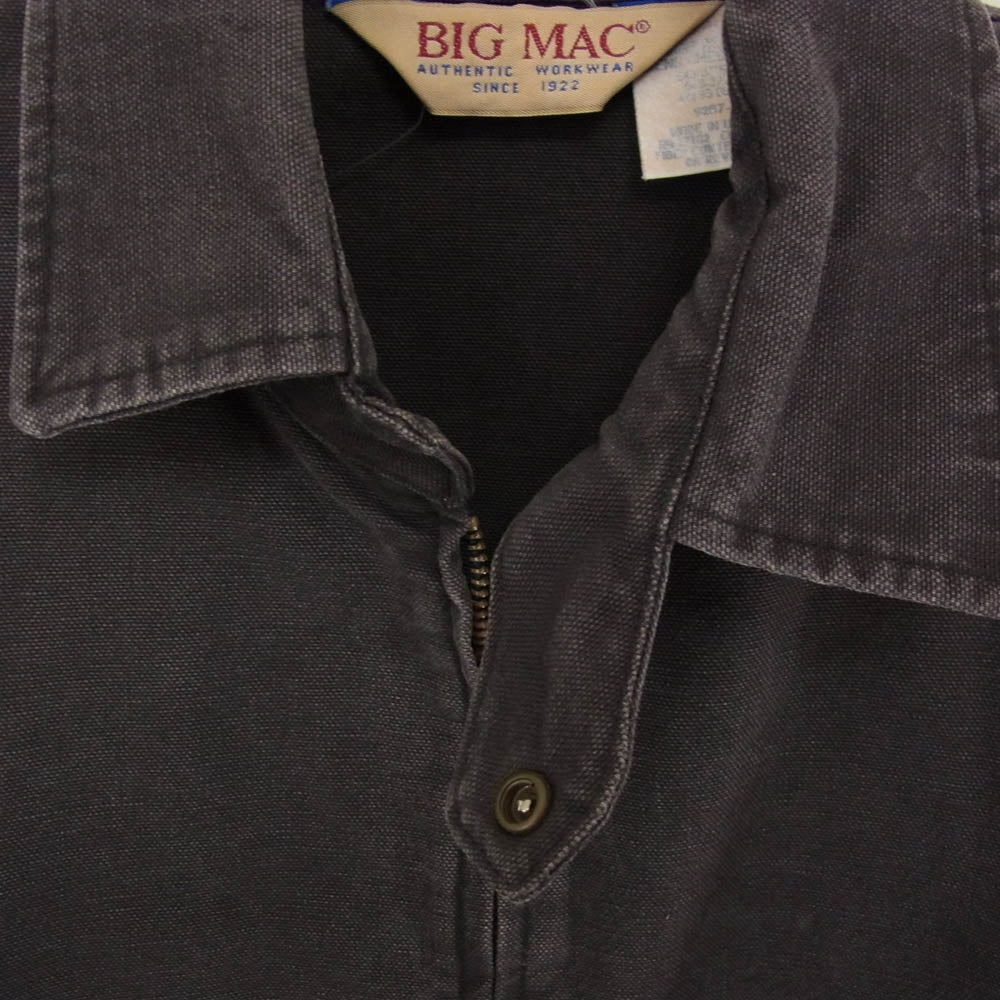 BIG MAC ビッグマック USA製 Vintage ヴィンテージ 80s ジップ アップ ワーク ジャケット ブラック系 42【中古】