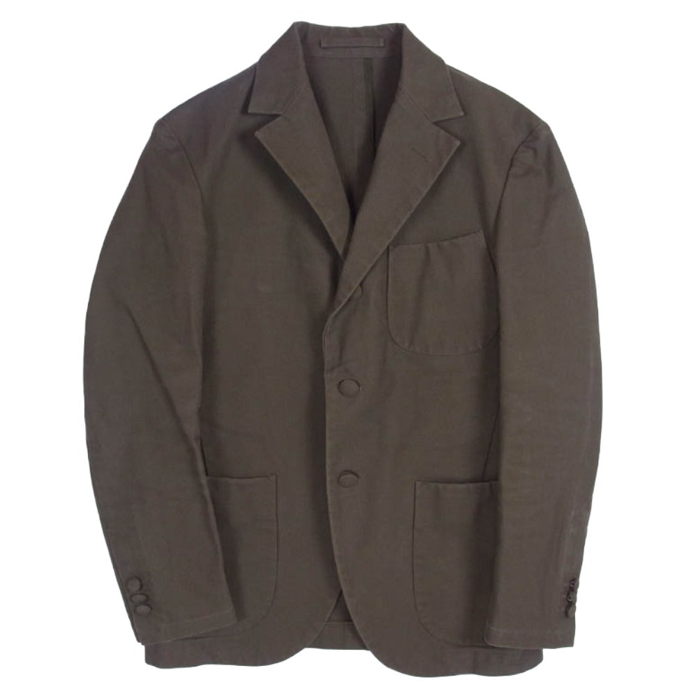 EVISU エヴィス コットン 3B テーラード ジャケット カーキ系 46【中古】