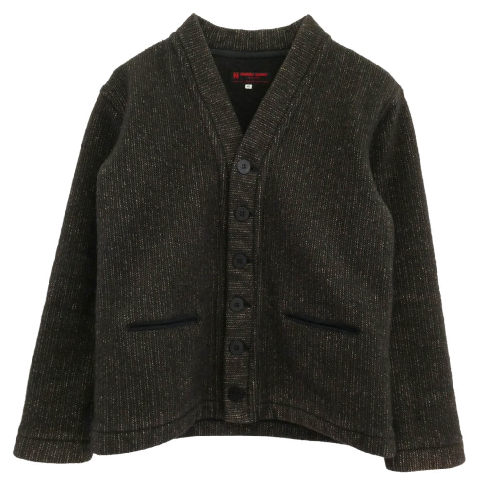 EVISU エヴィス YAMANE 山根 ウール コットン カーディガン ジャケット ブラウン系 40【中古】