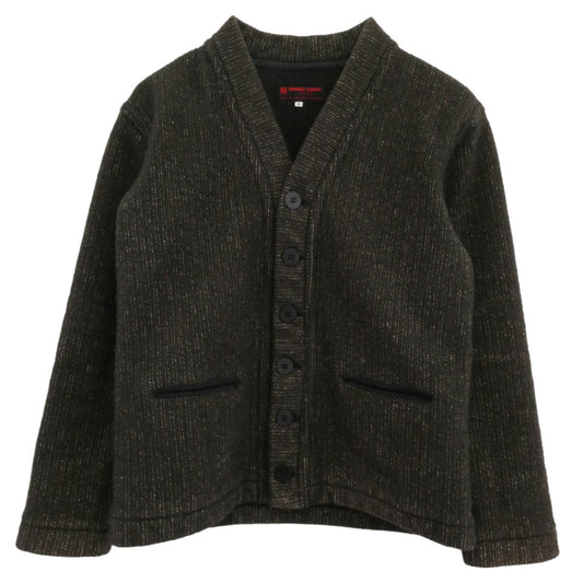 EVISU エヴィス YAMANE 山根 ウール コットン カーディガン ジャケット ブラウン系 40【中古】