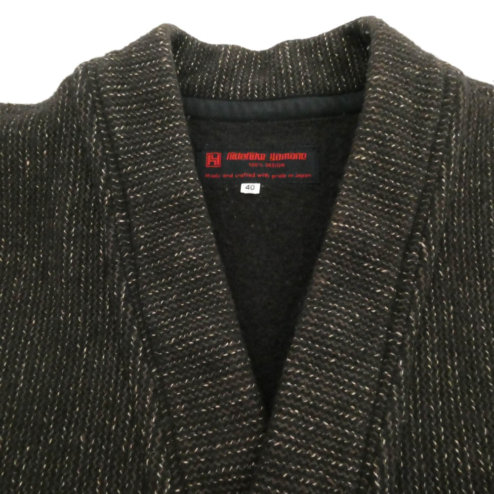 EVISU エヴィス YAMANE 山根 ウール コットン カーディガン ジャケット ブラウン系 40【中古】