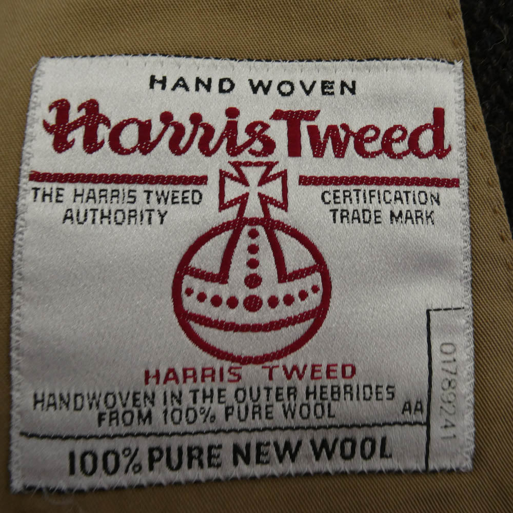 ザ・ラギッドクロージング x HARRIS TWEED ハリスツイード エルポーバッチ テーラードジャケット ダークブラウン系 L【中古】