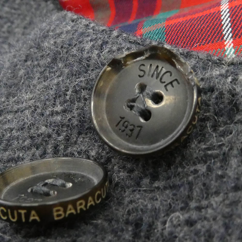 BARACUTA バラクータ イングランド製 裏地チェック G9 ウール ジャケット グレー系 38【中古】