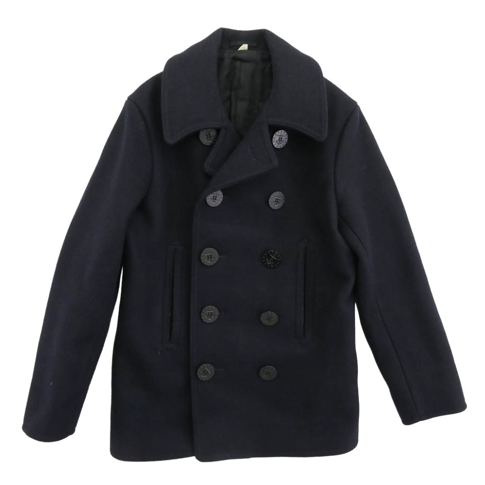 Buzz Rickson's バズリクソンズ BR11554 PEA-COAT NAVAL CLOTHING FACTORY ウール コート ネイビー系 38【中古】