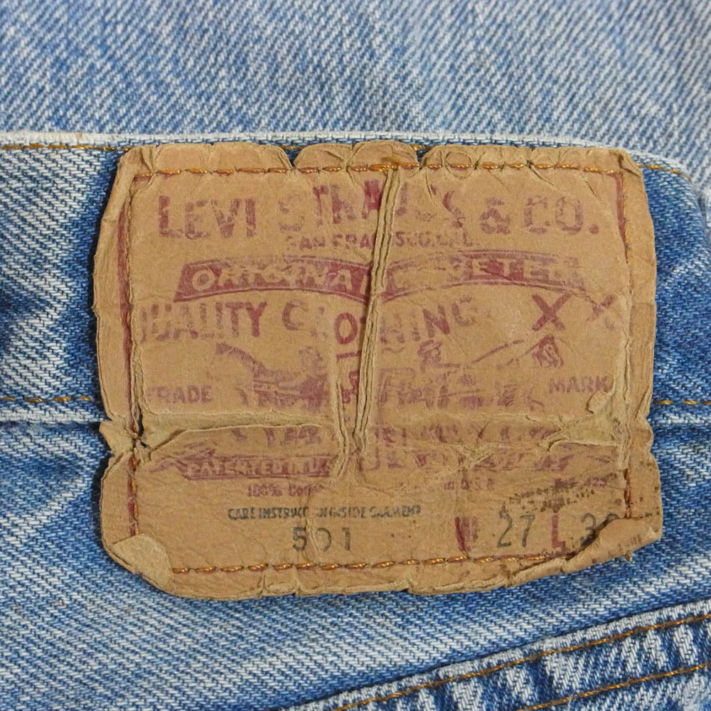 Levi's リーバイス 80s 501 赤耳 ボタン裏刻印558 デニム パンツ インディゴブルー系 27【中古】