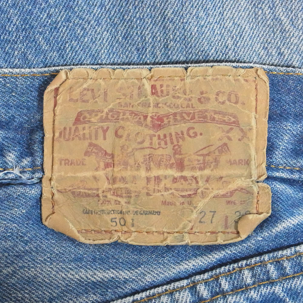 Levi's リーバイス 80s 501 赤耳 ボタン裏刻印558 デニム パンツ インディゴブルー系 27【中古】