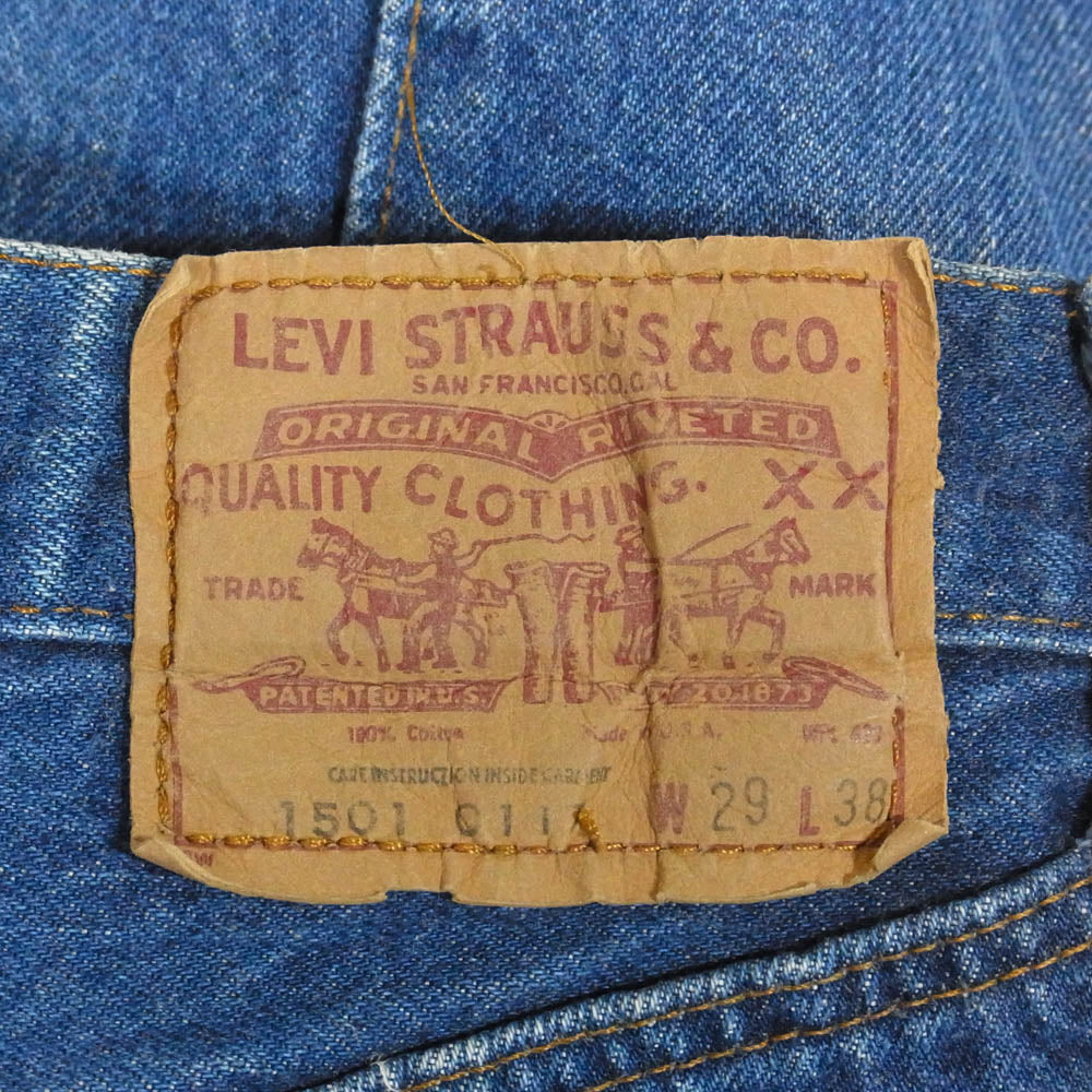 Levi's リーバイス 80s 501 赤耳 ボタン裏刻印524デニム パンツ インディゴブルー系 29【中古】