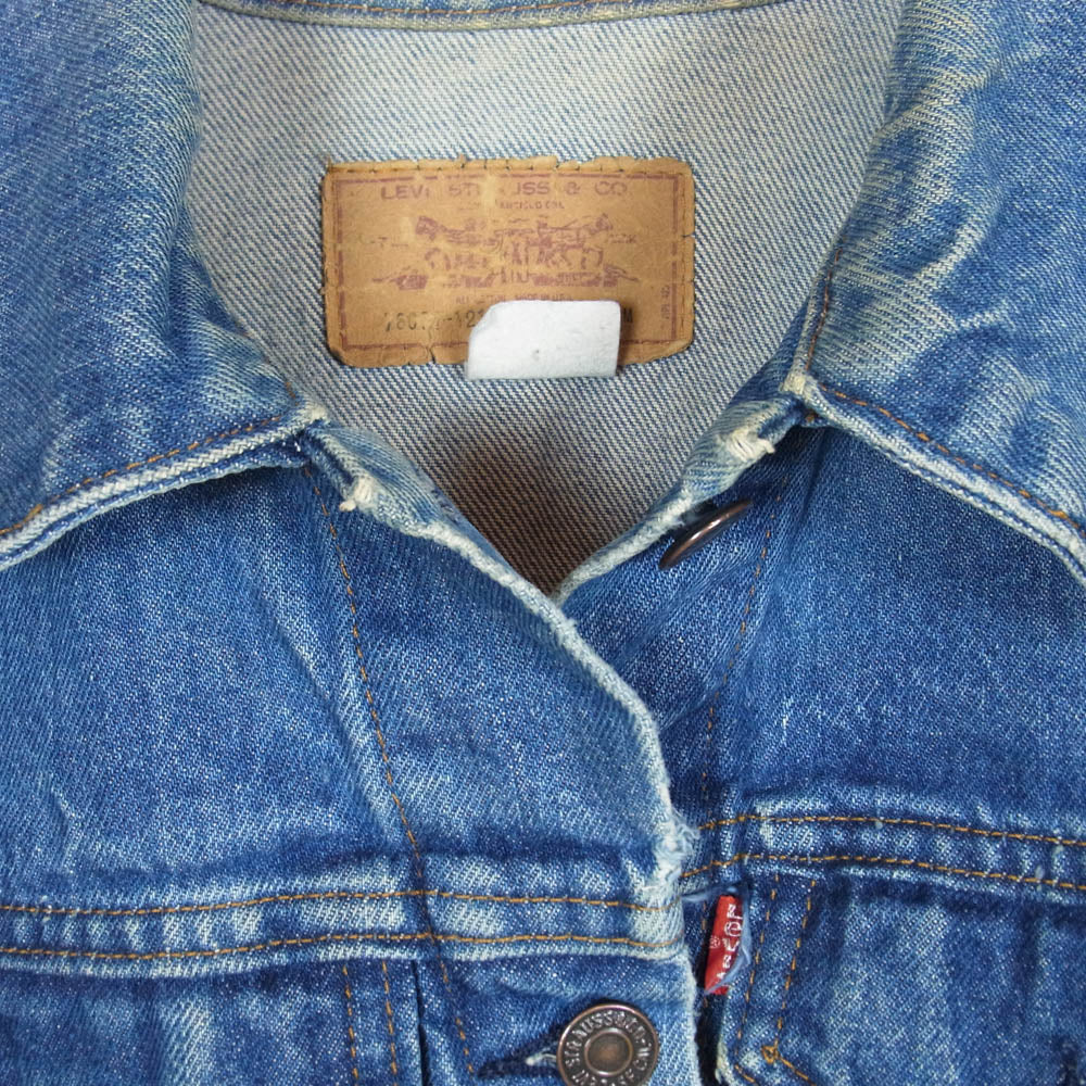 Levi's リーバイス 80s USA製 76001-1212 ケアタグ ボタン裏刻印674 レディース キッズ デニム ジャケット インディゴブルー系 M【中古】