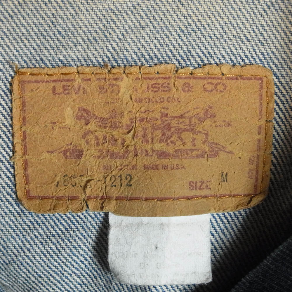 Levi's リーバイス 80s USA製 76001-1212 ケアタグ ボタン裏刻印674 レディース キッズ デニム ジャケット インディゴブルー系 M【中古】
