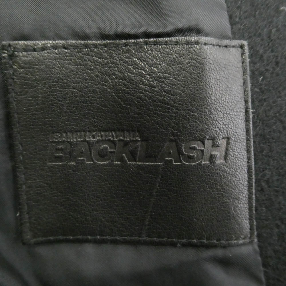 ISAMUKATAYAMA BACKLASH イサムカタヤマバックラッシュ 1619-02 ウール メルトン フーディーコート ブラック系 S【中古】