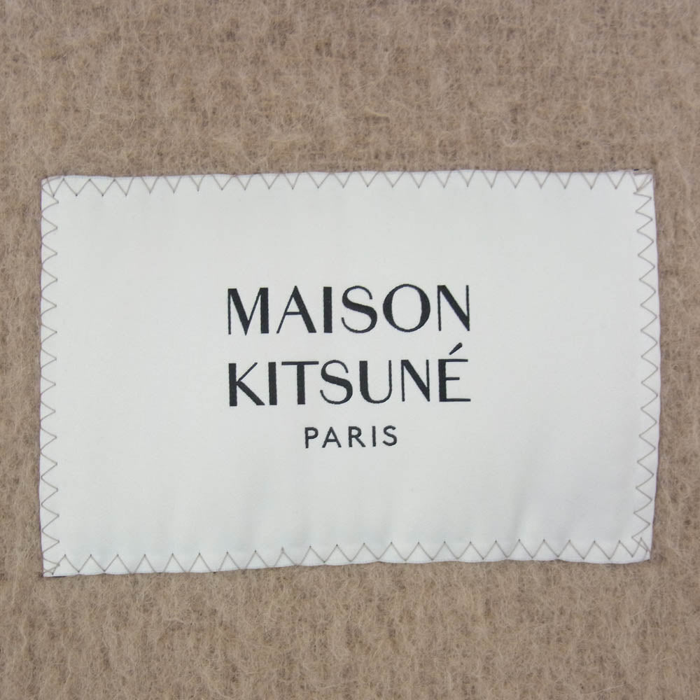 MAISON KITSUNE メゾンキツネ LW06206WA0022 イタリア製 ウール マフラー ベージュ系【中古】