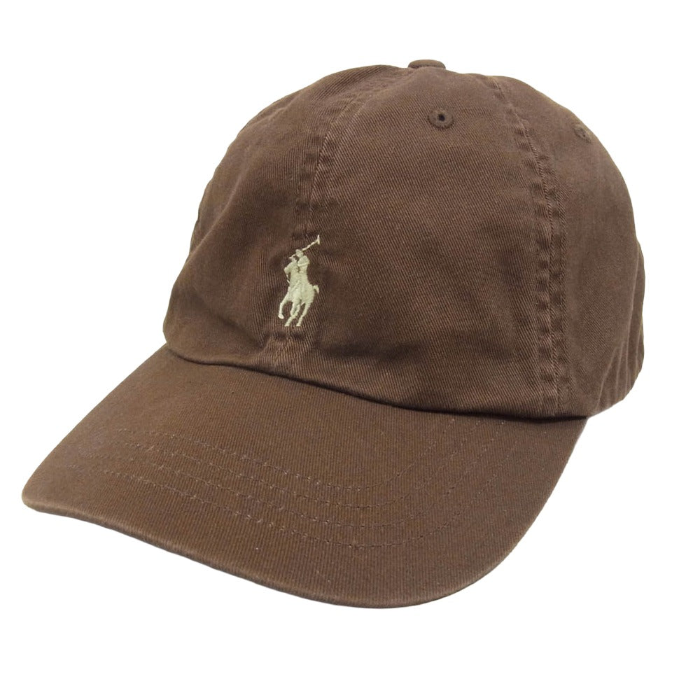 POLO RALPH LAUREN ポロ・ラルフローレン コットンツイル ボール キャップ 帽子 ブラウン系【中古】