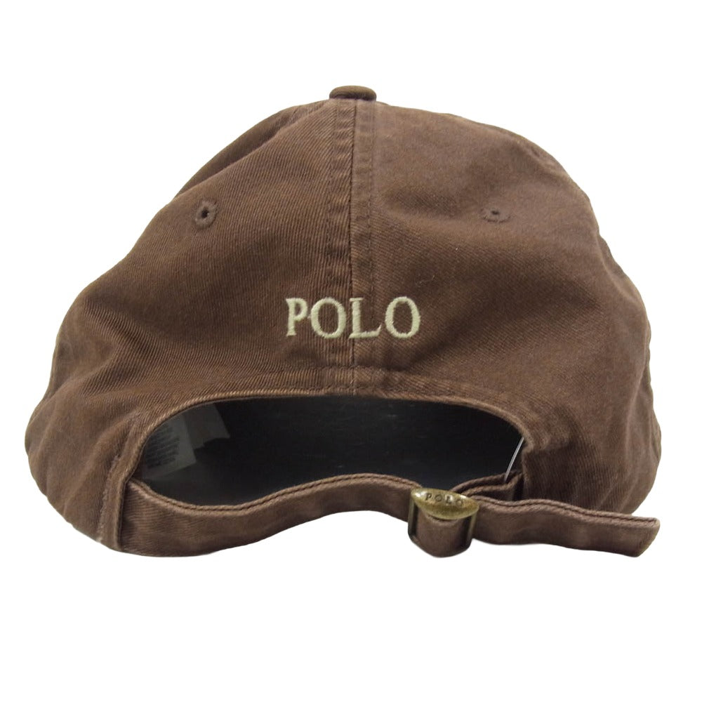 POLO RALPH LAUREN ポロ・ラルフローレン コットンツイル ボール キャップ 帽子 ブラウン系【中古】