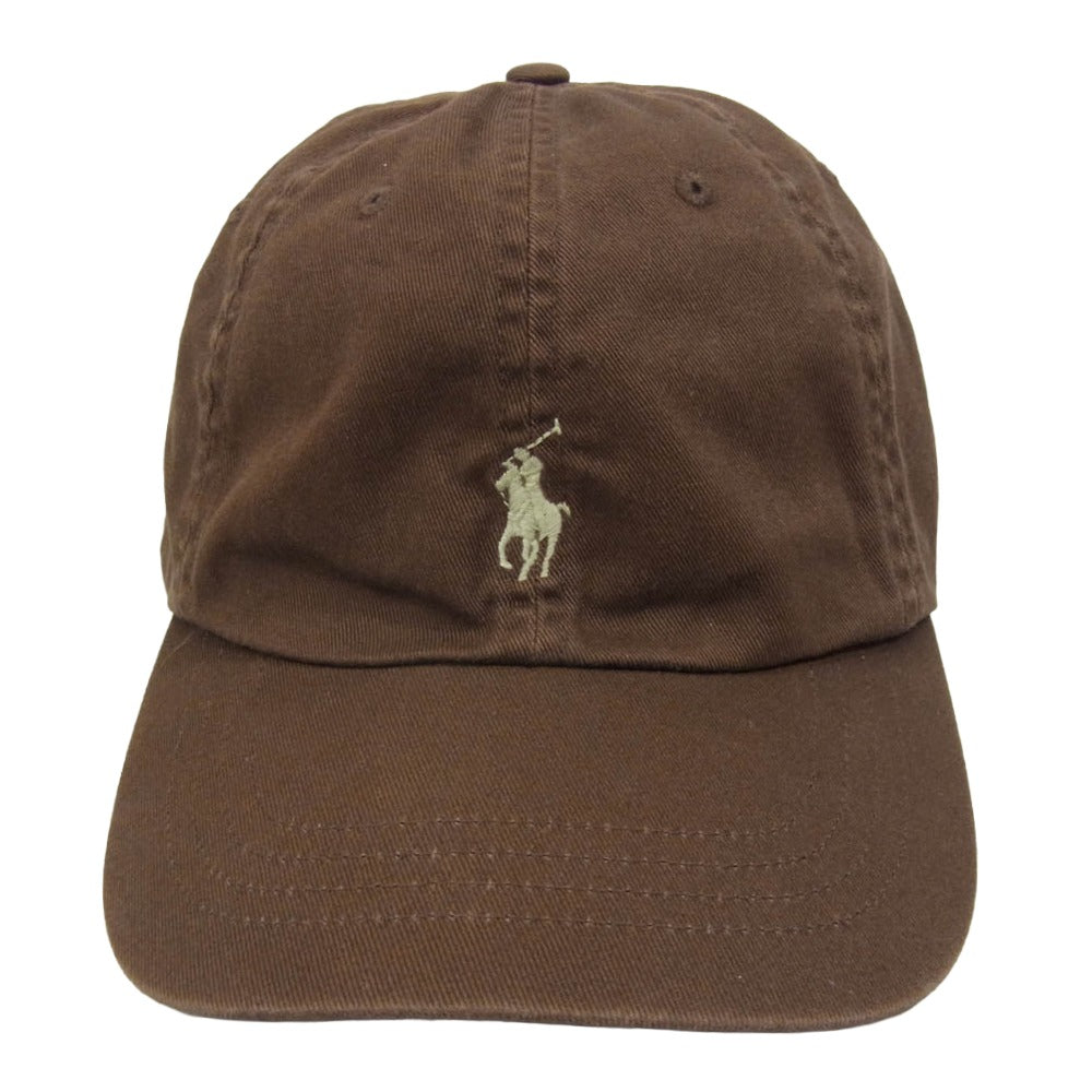 POLO RALPH LAUREN ポロ・ラルフローレン コットンツイル ボール キャップ 帽子 ブラウン系【中古】