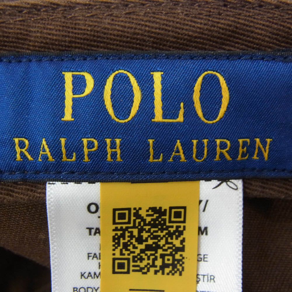 POLO RALPH LAUREN ポロ・ラルフローレン コットンツイル ボール キャップ 帽子 ブラウン系【中古】