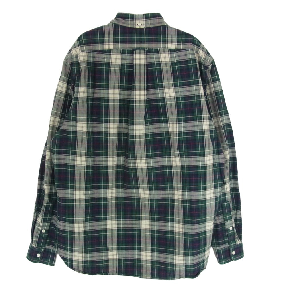 POLO RALPH LAUREN ポロ・ラルフローレン CLASSIC FIT クラシックフィット コットン チェック シャツ ネイビー系 L LG【中古】
