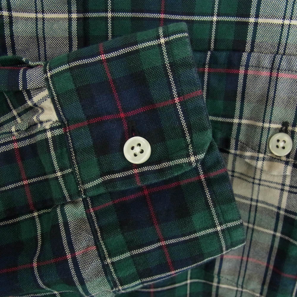 POLO RALPH LAUREN ポロ・ラルフローレン CLASSIC FIT クラシックフィット コットン チェック シャツ ネイビー系 L LG【中古】