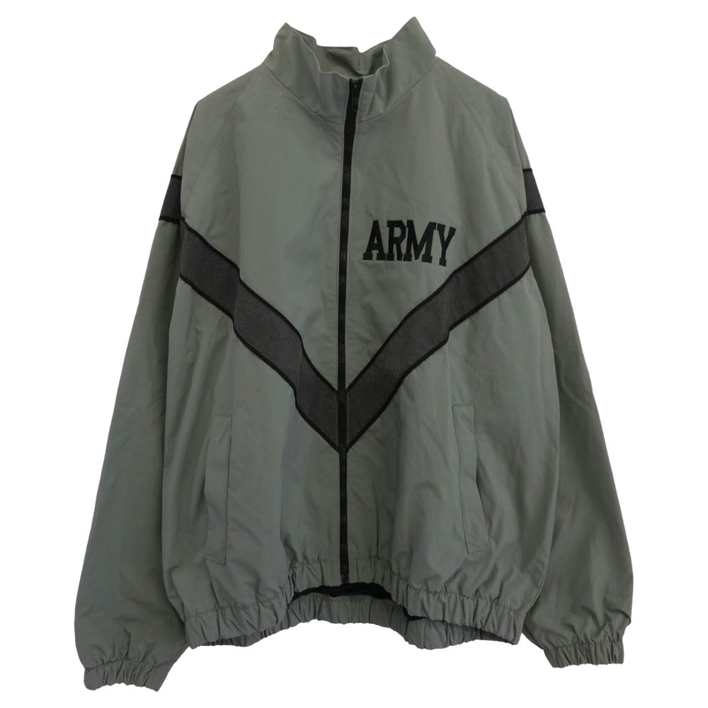 米軍 IPFU フィットネスジャケット ミリタリー レーニング ナイロン ジャケット グレー系 LARGE-REGULAR【美品】【中古】