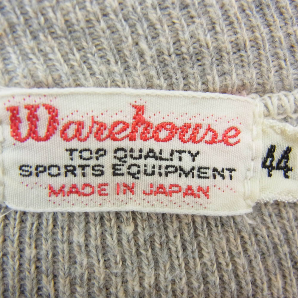 WAREHOUSE ウエアハウス HQ Battery 147th F.A. Alaska ミリタリー プリント クルー スウェット グレー系 44【中古】