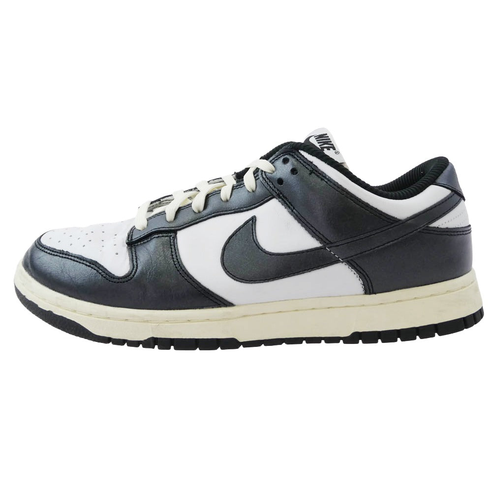 NIKE ナイキ FQ8899-100 Women’s Dunk Low PRM Vintage ウィメンズ ダンクロー ローカット スニーカー ホワイト系 ブラック系 28.5cm【中古】