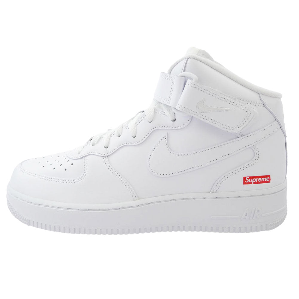 Supreme シュプリーム FZ8784-100 × NIKE AIR FORCE 1 MID エアフォース 1 ミッド カット スニーカー ホワイト ホワイト系 レッド系 27cm【新古品】【未使用】【中古】
