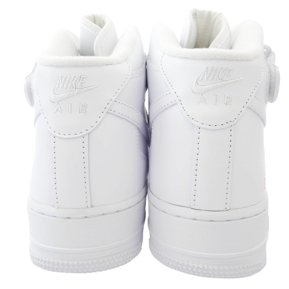 Supreme シュプリーム FZ8784-100 × NIKE AIR FORCE 1 MID エアフォース 1 ミッド カット スニーカー ホワイト ホワイト系 レッド系 27cm【新古品】【未使用】【中古】