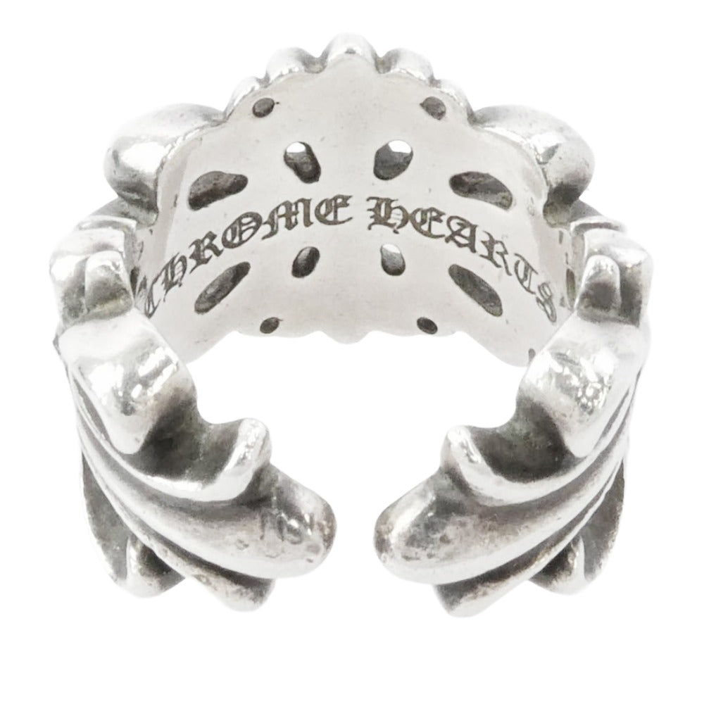 CHROME HEARTS クロムハーツ（原本無） DBL FLRL CRS ダブルフローラル クロス リング シルバー シルバー系 18号【中古】