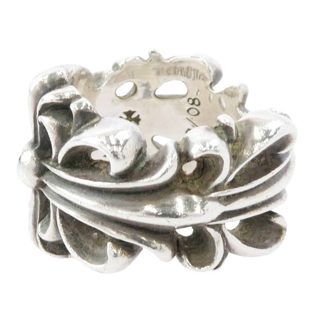 CHROME HEARTS クロムハーツ（原本無） DBL FLRL CRS ダブルフローラル クロス リング シルバー シルバー系 18号【中古】