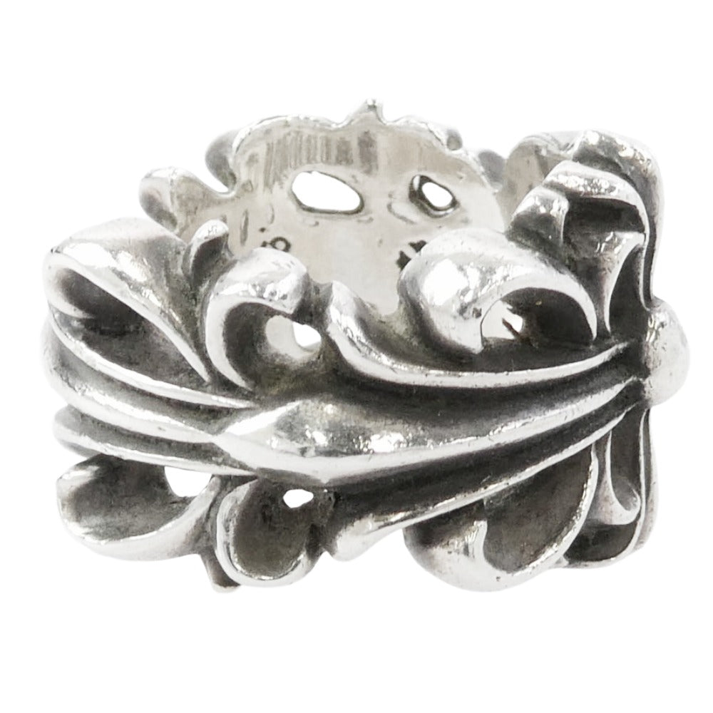 CHROME HEARTS クロムハーツ（原本無） DBL FLRL CRS ダブルフローラル クロス リング シルバー シルバー系 18号【中古】