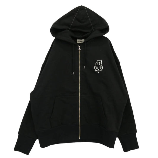 CALEE キャリー 24AW CL-24AW056 DOUBLE FACE DROP ZIP HD ダブル フェイス ジップ パーカー ブラック系 XL【中古】