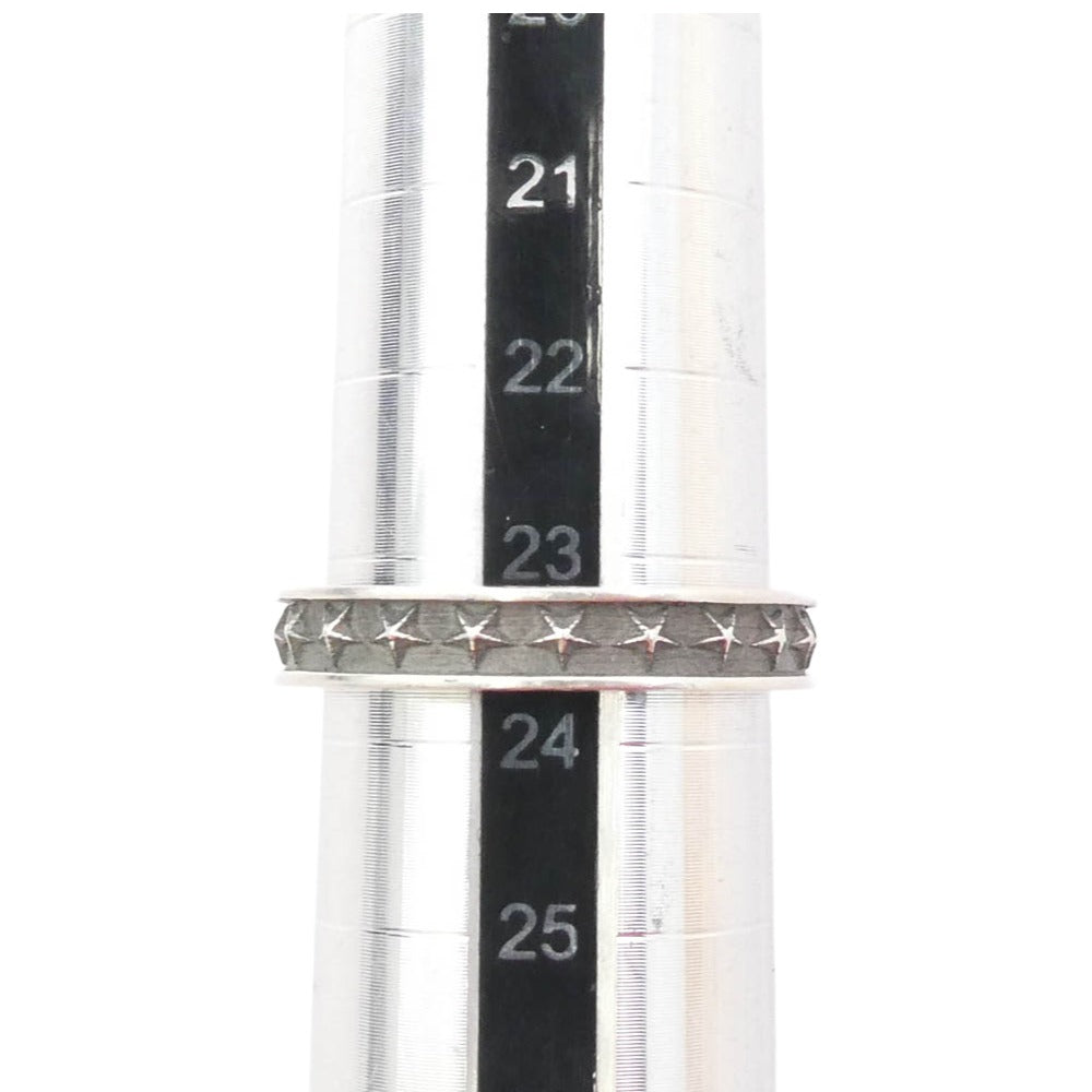 CALEE キャリー SILVER STAR NARROW RING シルバー スター ナロー リング シルバー系 23.5号【中古】