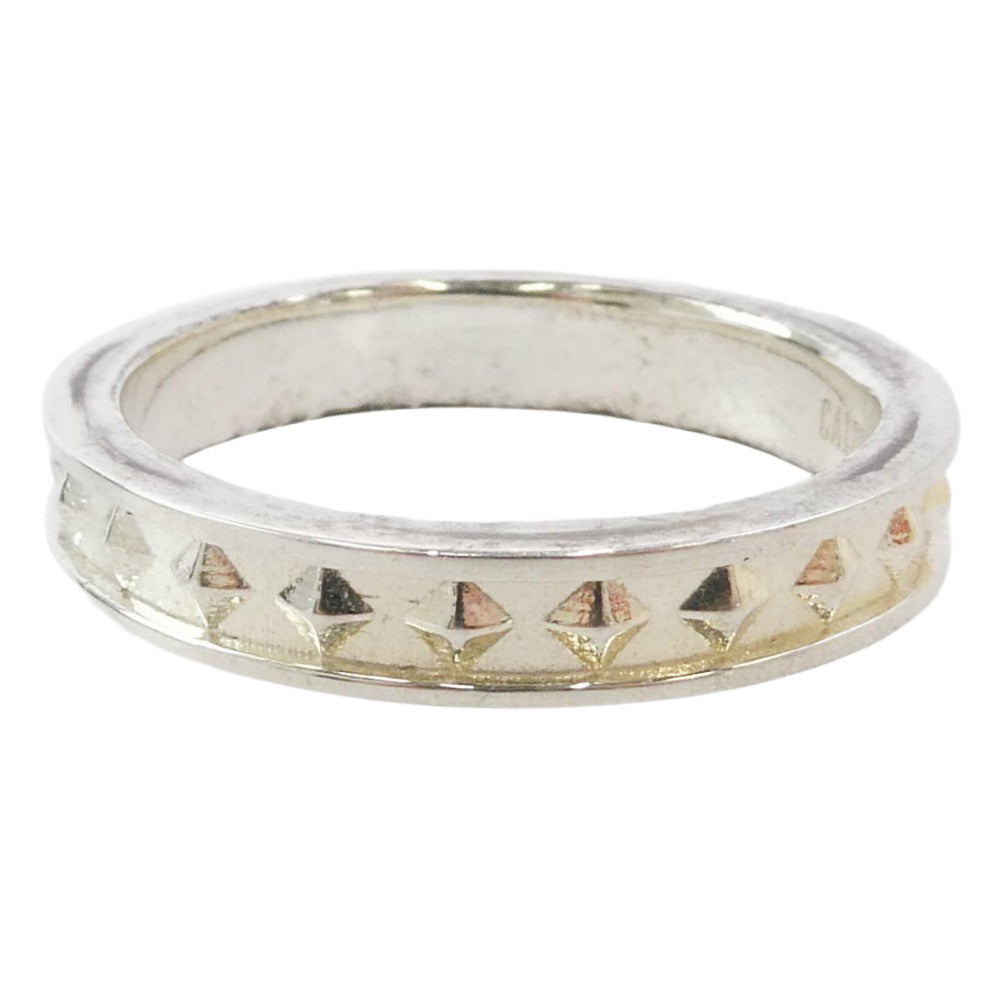 CALEE キャリー CL-25AW012JW STUDS SILVER NARROW RING スタッズ ナロー リング シルバー系 23号【中古】