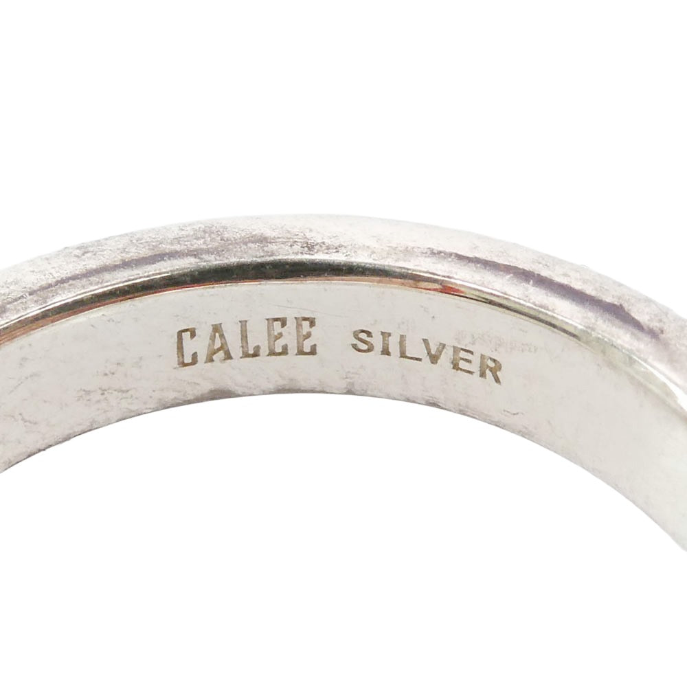 CALEE キャリー CL-25AW012JW STUDS SILVER NARROW RING スタッズ ナロー リング シルバー系 23号【中古】