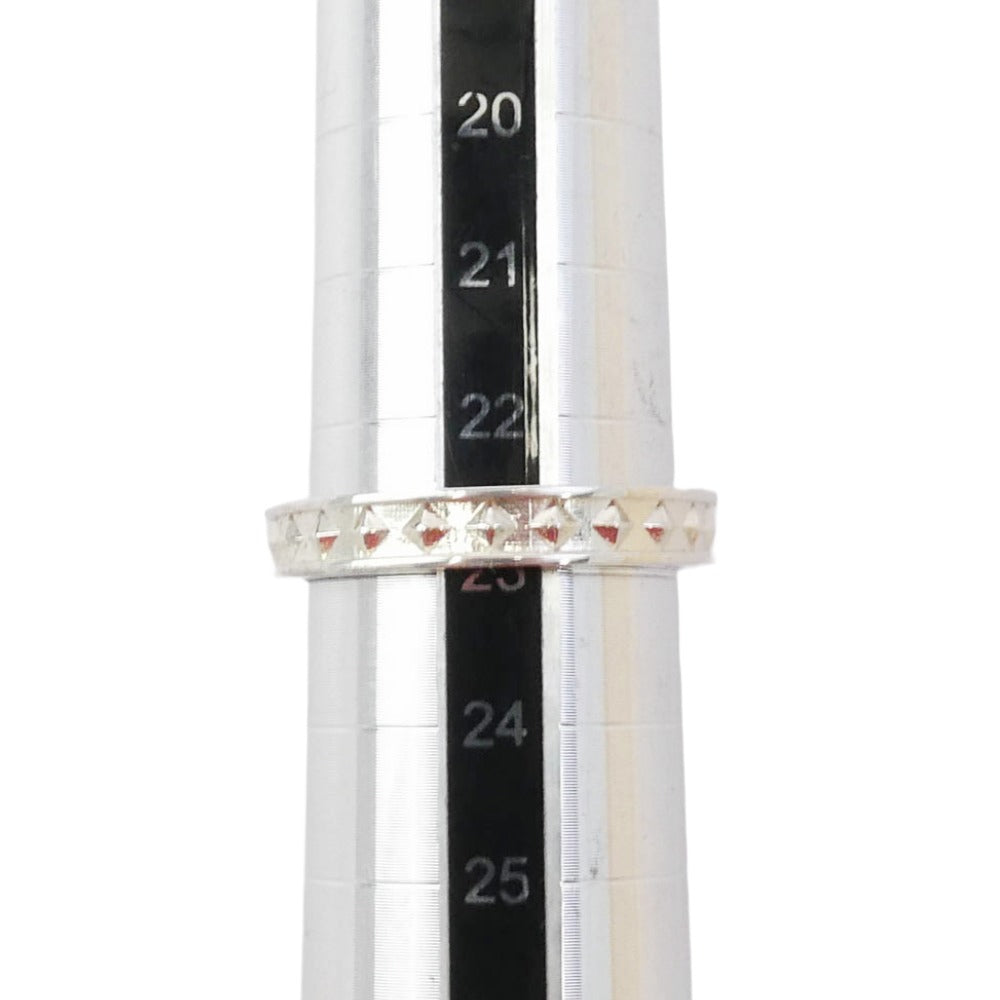 CALEE キャリー CL-25AW012JW STUDS SILVER NARROW RING スタッズ ナロー リング シルバー系 23号【中古】