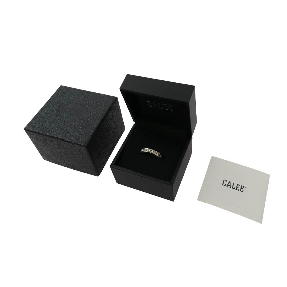 CALEE キャリー CL-25AW012JW STUDS SILVER NARROW RING スタッズ ナロー リング シルバー系 23号【中古】