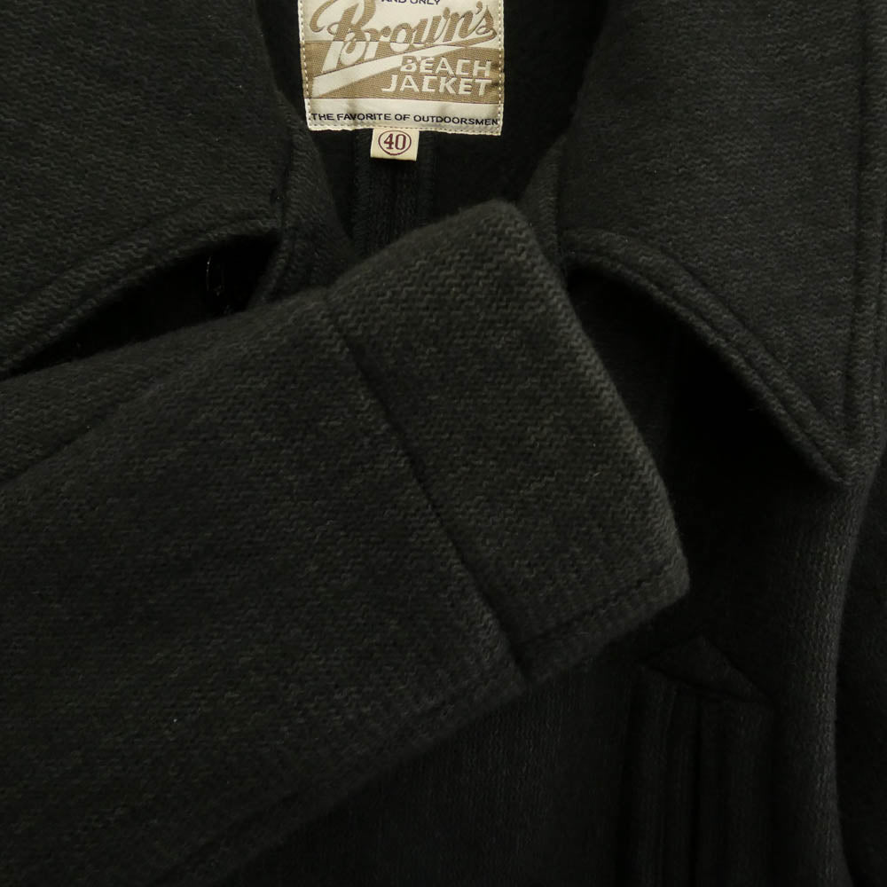 BROWNS'S BEACH ブラウンズビーチ BBJ9007 FULL COUNT BROWN'S BEACH PEA COAT ウール フルカウント ブラウンズビーチ コート チャコール系 40【中古】