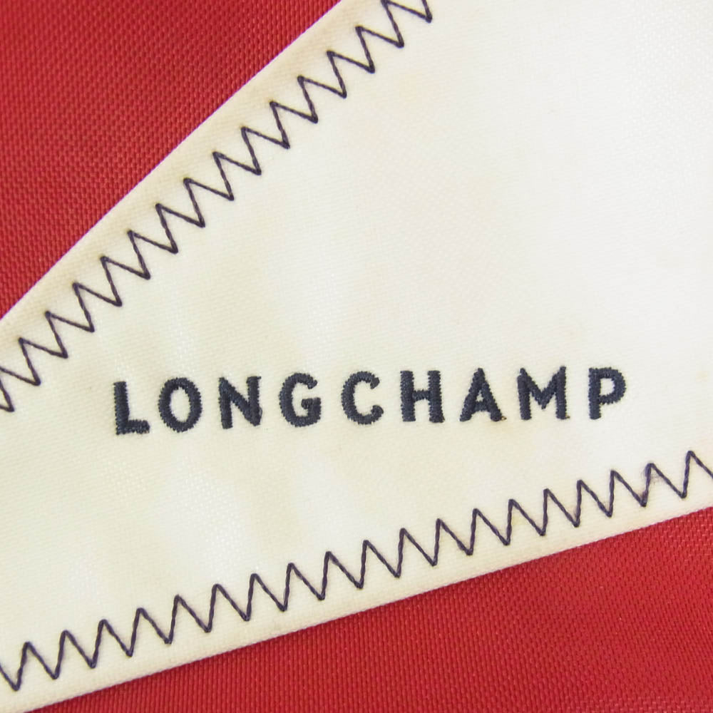 Longchamp ロンシャン フランス製 ナイロン ハンドバッグ ミニバッグ ポーチ レッド系【中古】