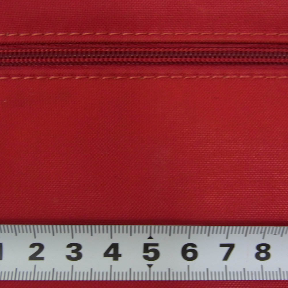 Longchamp ロンシャン フランス製 ナイロン ハンドバッグ ミニバッグ ポーチ レッド系【中古】