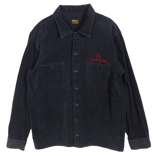 TENDERLOIN テンダーロイン T-CORDUROY SHT 開襟 コーデュロイ シャツ ブラック系 S【中古】