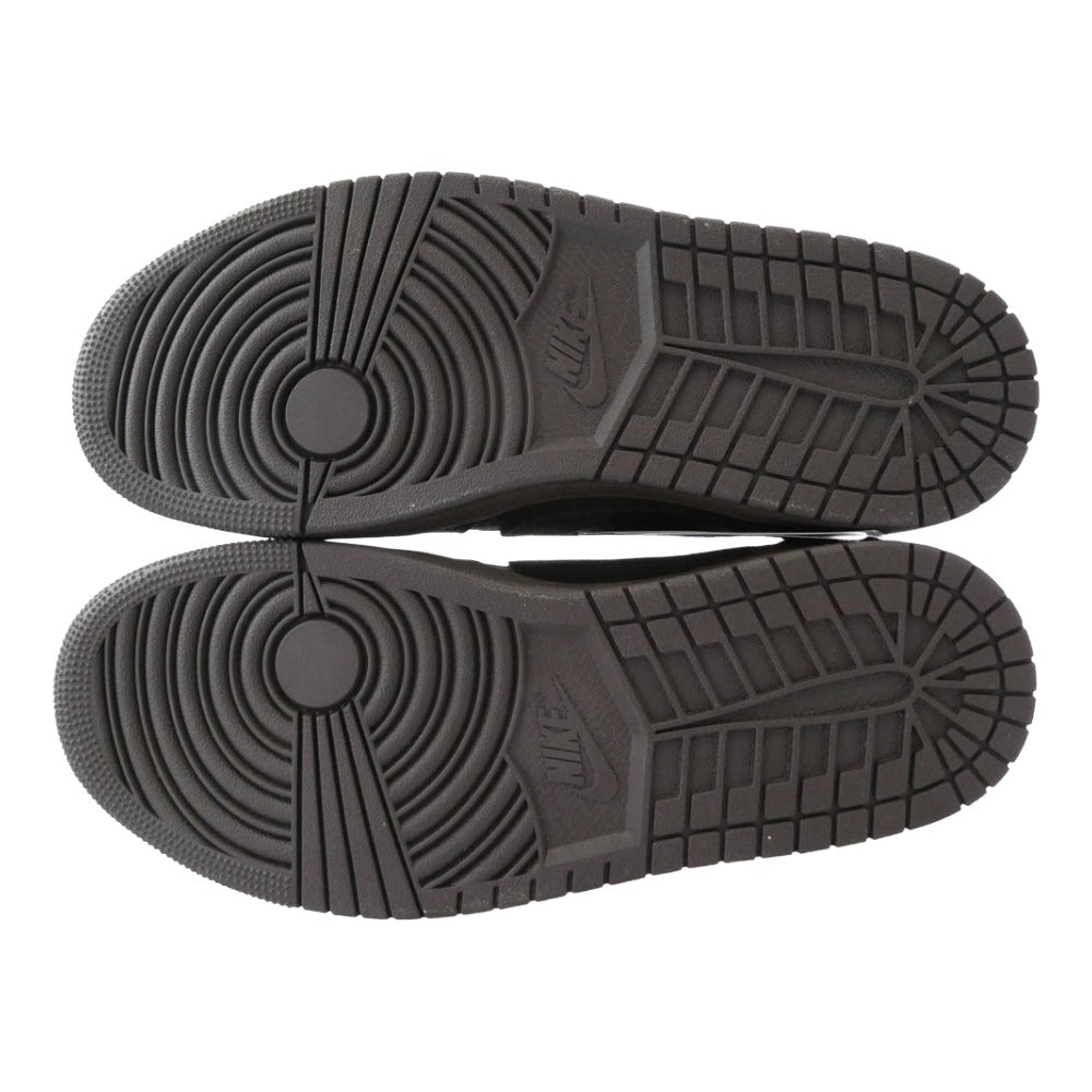 NIKE ナイキ 24AW DM7866 202 フェイクバスターズ鑑定済み Travis Scott Air Jordan 1 Low OG SP Velvet Brown and Dark Mocha トラヴィススコット エアジョーダン ローカット スニーカー ダークブラウン系 ブラック系 26.5cm【極上美品】【中古】