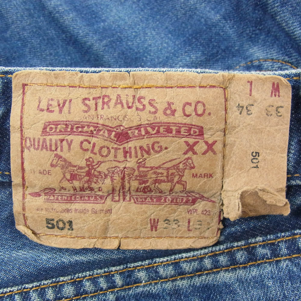 Levi's リーバイス Vintage ヴィンテージ ユーロ 501 ボタン裏刻印T01 デニムパンツ インディゴブルー系 33【中古】
